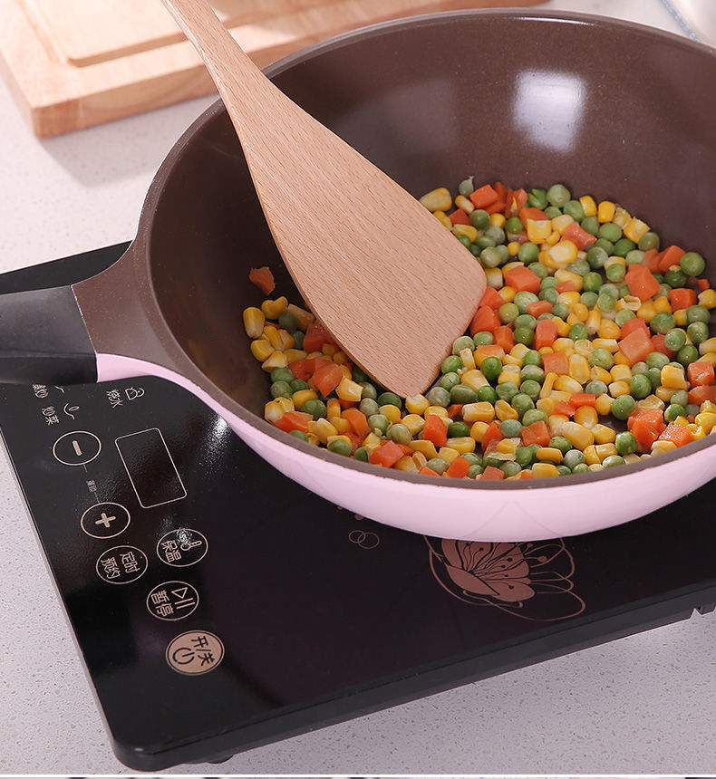 工廠直銷木鏟鍋鏟廚房用具加長木柄湯勺飯勺無漆櫸木木質炒菜鏟子