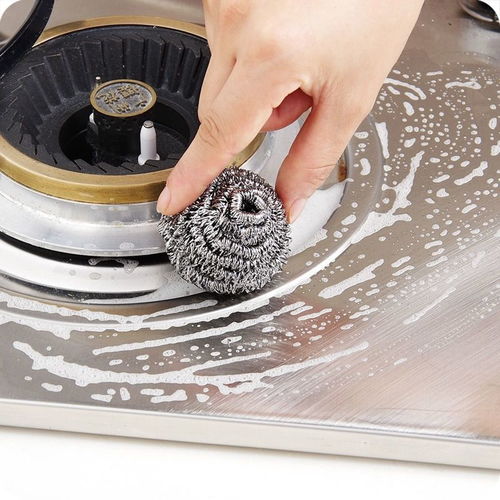 鋼絲球清潔球廚房用品大號(hào)手柄不銹鋼不生銹不掉渣洗碗刷鍋鐵刷子