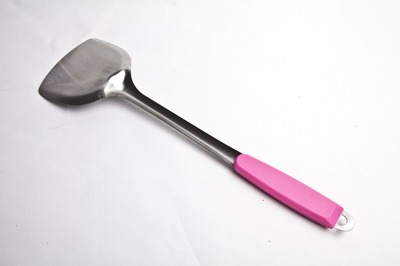 【2元店 不銹鋼帶塑料把鍋鏟 廚房用具 烹飪用具 日用百貨廠家批發(fā)】價格,廠家,圖片,鍋鏟,義烏市杭慕電子商務商行-